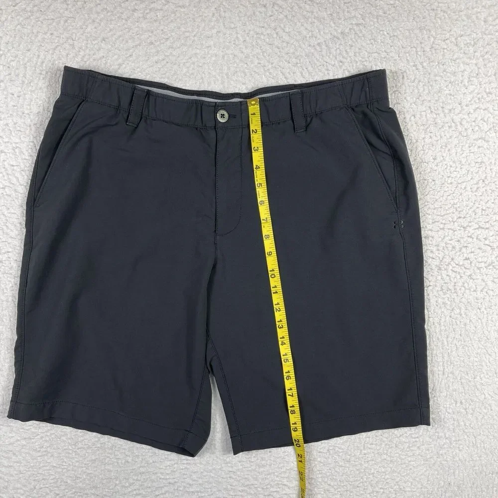 Under Armour Shorts Mens 40 Black Charcoal Preppy‎ Active Golfer Tennis Traveler